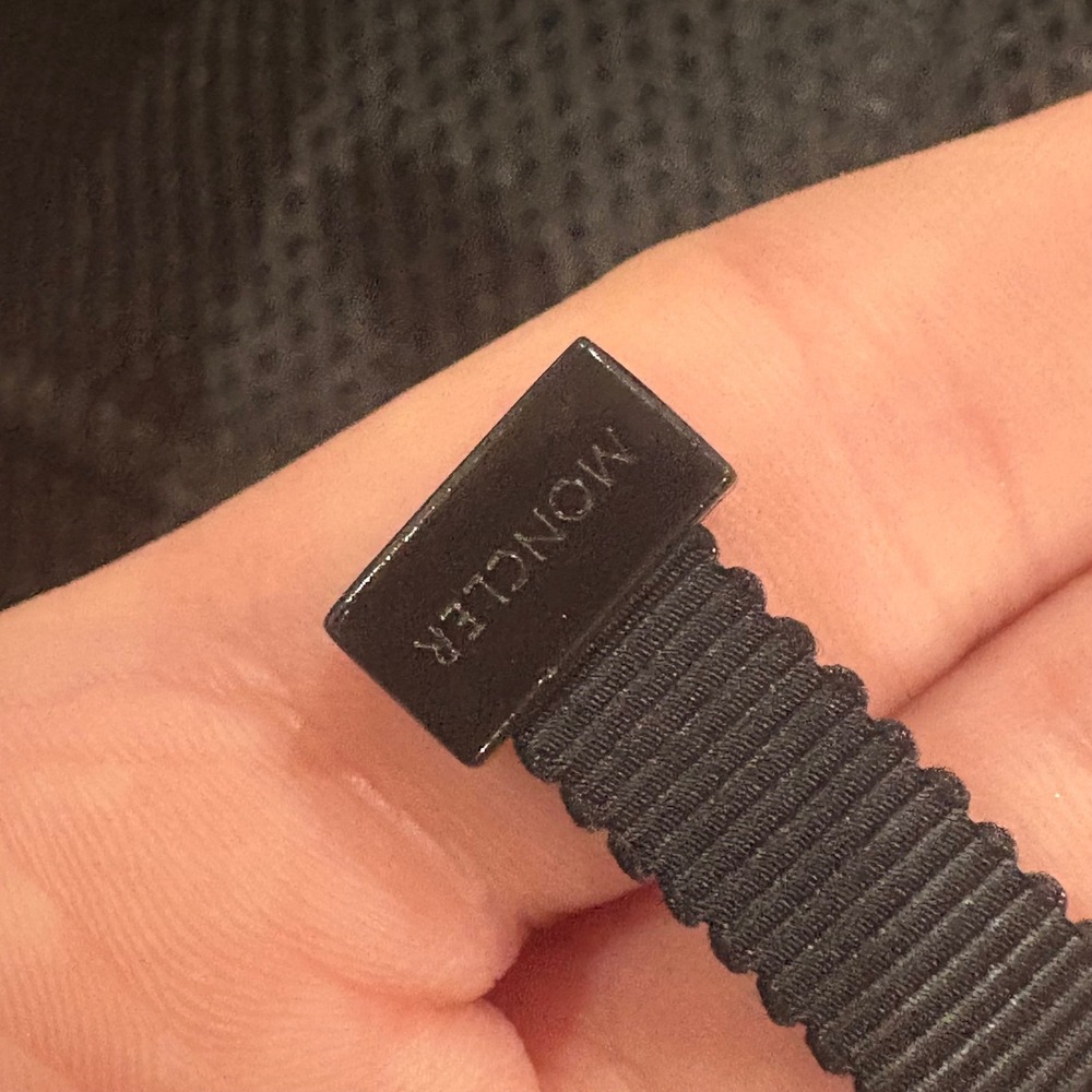 Moncler‎ Coignet Giubbotto Black Mesh Hooded Jacket Womens Peplum Coat Size 0 - Picture 10 of 13